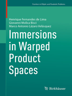 cover image of Immersions in Warped Product Spaces